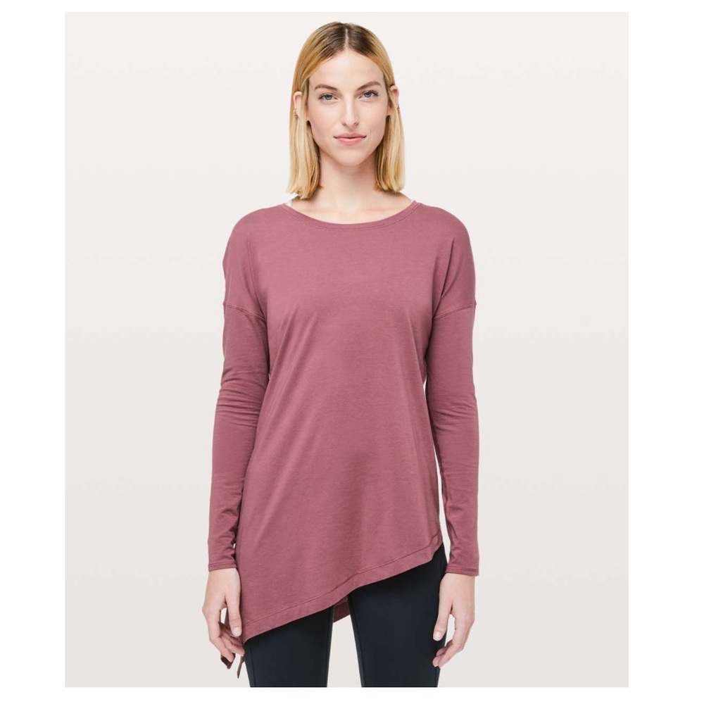 Lululemon To the Point Long Sleeve Top in Misty Merlot 2